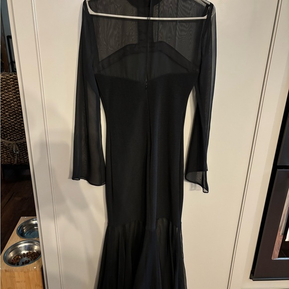 Elegant Alchemy by Joo Mee New York Black Sheer Sleeve Dress 5/6 - Picture 6 of 8
